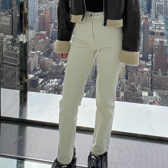 Aritzia Wilfred Free cream straight leg pants - Picture 3 of 8